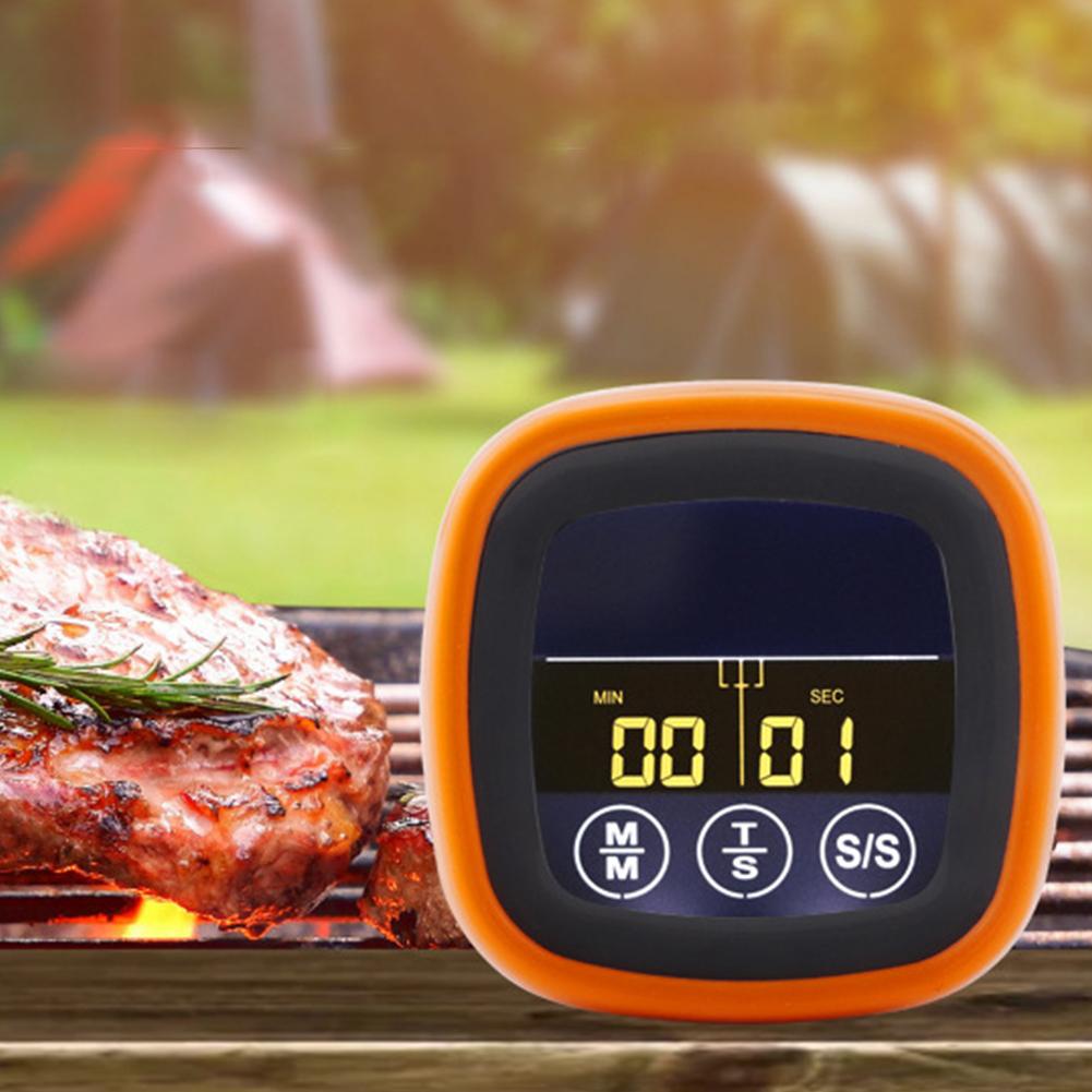 

Digital Meat Temperature Probe Touch Screen Waterproof Oven Cooking BBQ Temperature Meter with 2 Probes Timer Mode for Grilling China Mainland