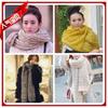 Scarf women's autumn and winter high-end sense new knitted warm wool shawl mohair extra long thickened shawl
