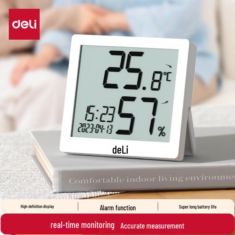 Deli 8813 Electronic Temperature and Humidity Monitor