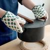 1 Paar Ofenhandschuhe mit Baumwollfutter Hitzebeständig Verbrühschutzhandschuhe Verdickt Küchen-Sicherheitsausrüstung zum Backen Grillen Kochen