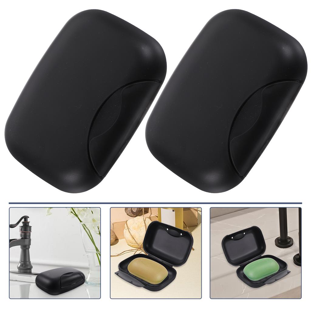 2Pcs Waterproof Soap Box Portable Sealing Soap Dish Holder Travel Soap Basket Container Storage Household Merchandises