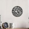 1pc Vintage Black White Round Metal Wall Art Arabic Calligraphy Nader Ali Islamic Muslim Home Decor Eid Al Fitr Christmas Gift