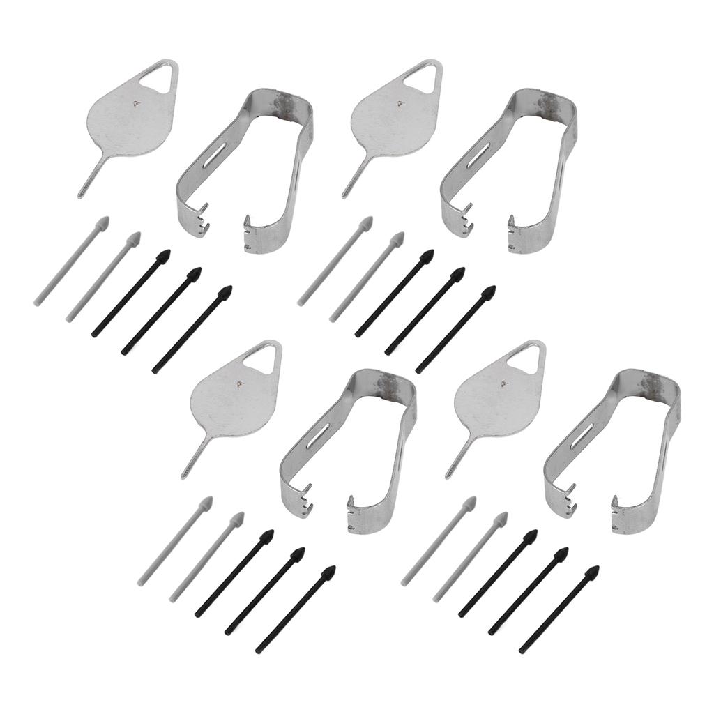 4 Sets Stylus-Stiftspitzen Idealer Ersatz 20 Spitzen 4 Fingerhüte 4 Pinzetten Touch-Stylus-Stiftspitzen für Galaxy Tab S6 T860 T865