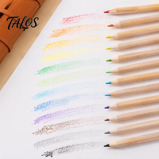 Long Colored Pencils 12PCS for Kids, Bright Drawing Pencils, Art Non-toxic Wood Creation Smooth Wooden Coloring Book And School Supplies Short
