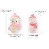 DIY Flocking Jewelry Accessories 3D Cartoon Snowman Keychain Pendant for Car Key Handcrafted Jewellery Component