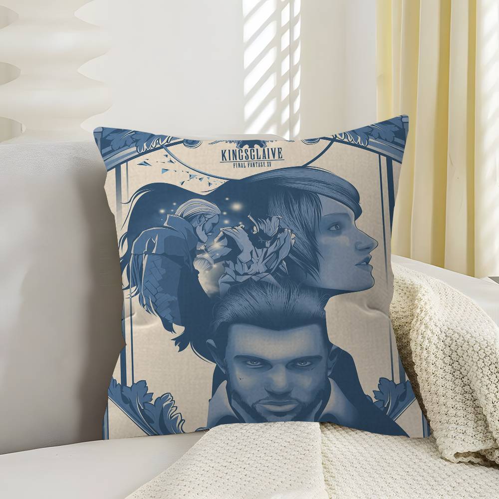 Anime Figure Sketch Videogames FINAL FANTASY Cushion Cover Inches Farmhouse Decor Home Throw Pillow Covers for Couch