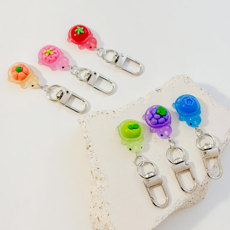 Lucky Mini Fruit Turtle Keychains (7 types) strawberry