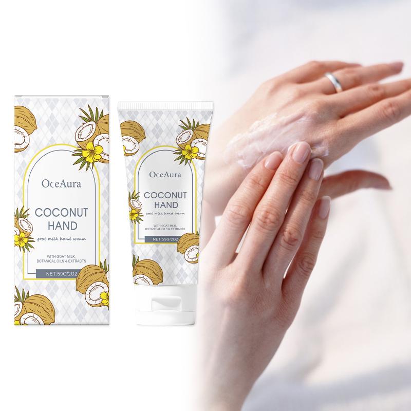 Oceaura Anti Cracked Repair Hand Cream Nourishing Rejuvenating Moisturizing Smoothing Soothing Coconut Hydrating Hand Cream