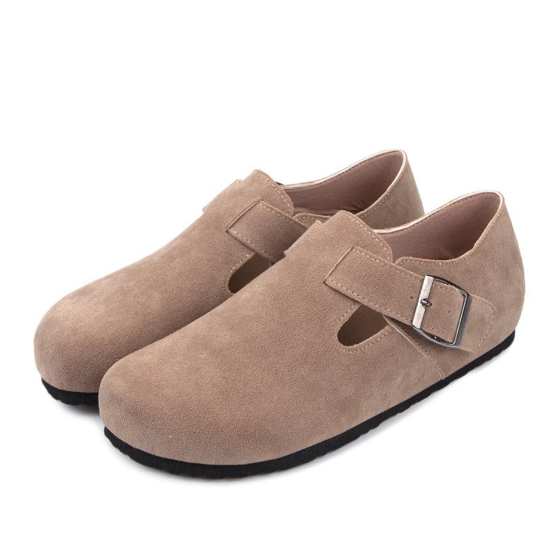 Mode 2024 Damen Flache Schuhe Mori Girl Stil Ballerinas Frau Hohe Qualität Retro Flache Schuhe Damen Schnalle Slipper