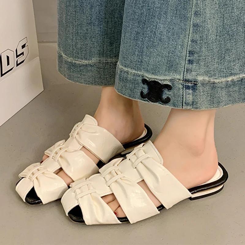 Fashion Designer Women Slippers Flats Cozy Mules Shoes Fashion Summer Sandals 2025 Dress Flip Flops Casual Walking Sandalias De Mujer