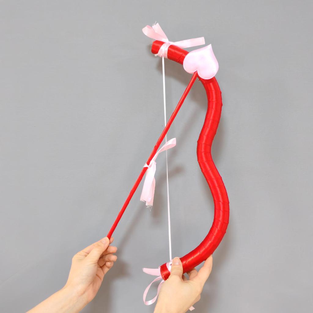 Cupid Heart Bow & Arrow Set for Valentine's Day and Qixi Festival Party Decor & Photo Props