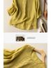 Southeast Asia Thin Noble Embroidery Women's Retro Cotton Linen Short Sleeve T-shirt