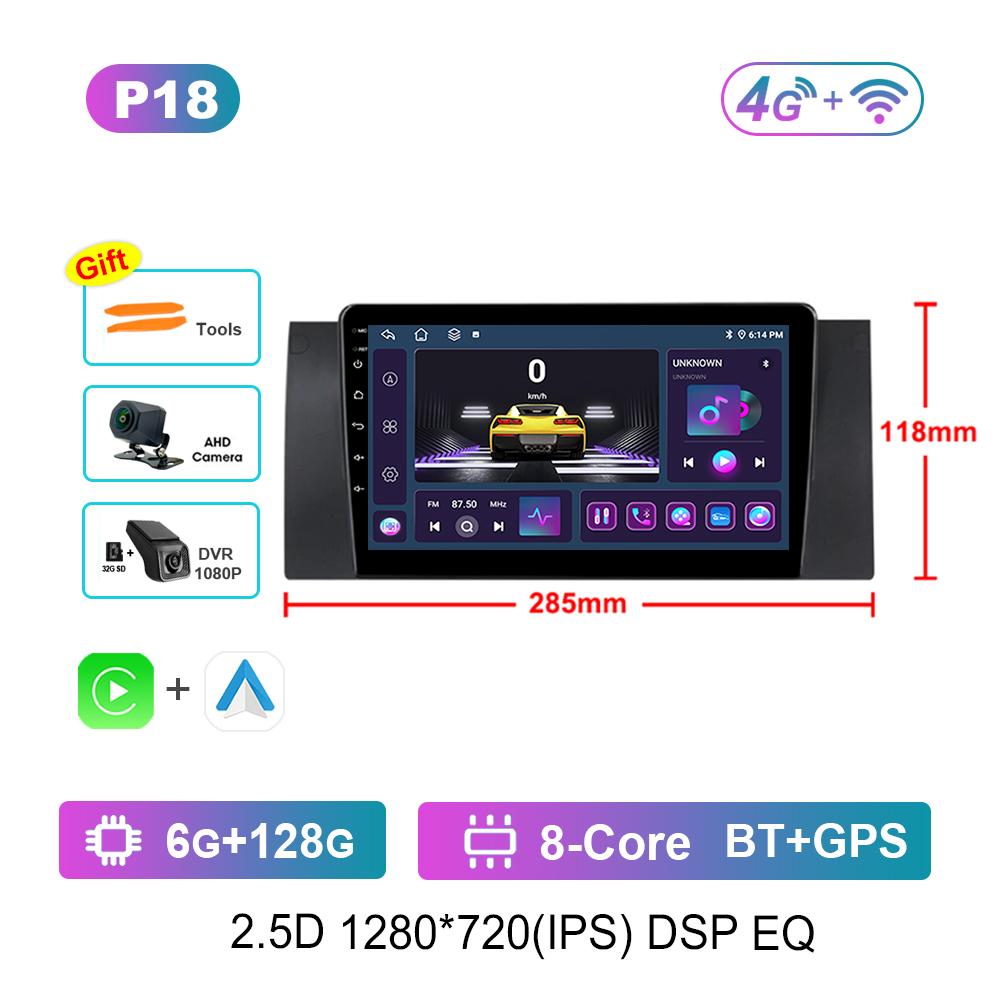 Carplay GPS Navigation for BMW E39 M5 1996 - 2003 DSP Stereo Car Radio Multimedia Player Android OS WiFi Head Unit