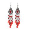 Long fringed earrings Bohemian water drop fringed earrings Ethnic vacation style stud earrings