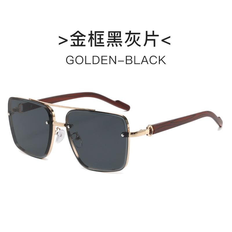 New Retro Square Metal Sunglasses Women Double Bridge Pilot Style Driving Glasses Fashion UV400 Protection