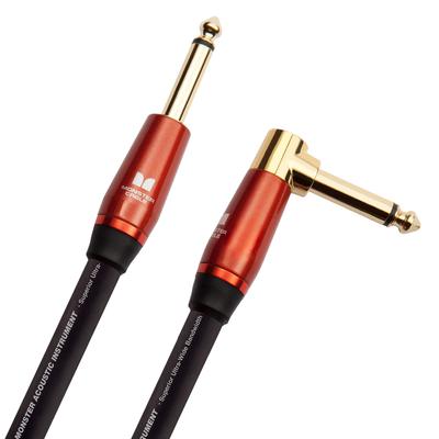 Cabo de instrumento MONSTER CABLE Cabo de violão acústico Comprimento 12 pés Plugue XL direto M 600557 ACST2-12A []