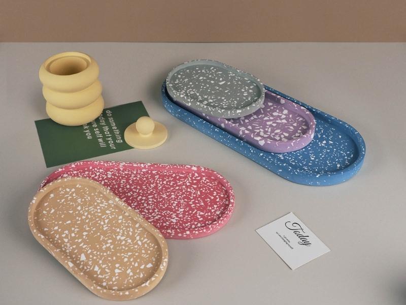 Stampo in Silicone per Sottobicchiere Ovale Stampo per Posacenere Fai da Te Stampo per Vassoio in Cemento e Gesso Stampo per Colata in Resina Epossidica Sottobicchiere Stampi Artigianato Decorazione per la Casa
