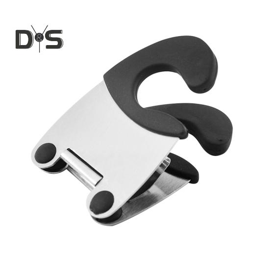 

Зажимы для посуды из нержавеющей стали, силиконовый держатель для ложки, нескользящий, термостойкий держатель для плиты, для домашнего ресторана чёрный