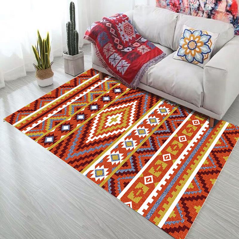 Bohemian Home Carpet Living Room Tea Table Large Carpet Rectangular Ethnic Style Carpet Bedroom Carpet