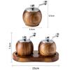 2 Stück/Set Salz- und Pfeffermühlen-Sets Pfeffermühle Manuell Frisch Gemahlenes Gewürzflasche Keramikkern Massivholz Pfeffermühle