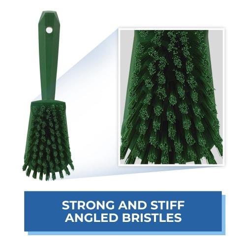 Vikan Short Handle Brush, Hard, Green, #4192, 380239