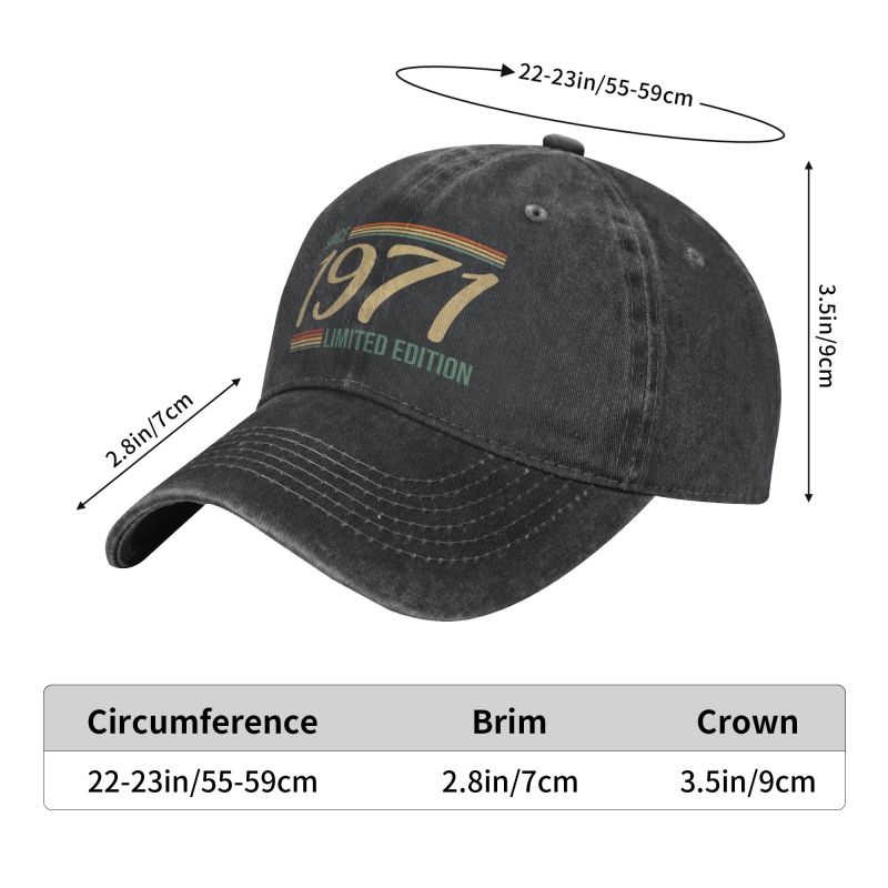 Classic Cotton Vintage Since 1971 Limited Edition Gift Baseball Cap for Unisex Women Personalized Adjustable Unisex Dad Hat Spring