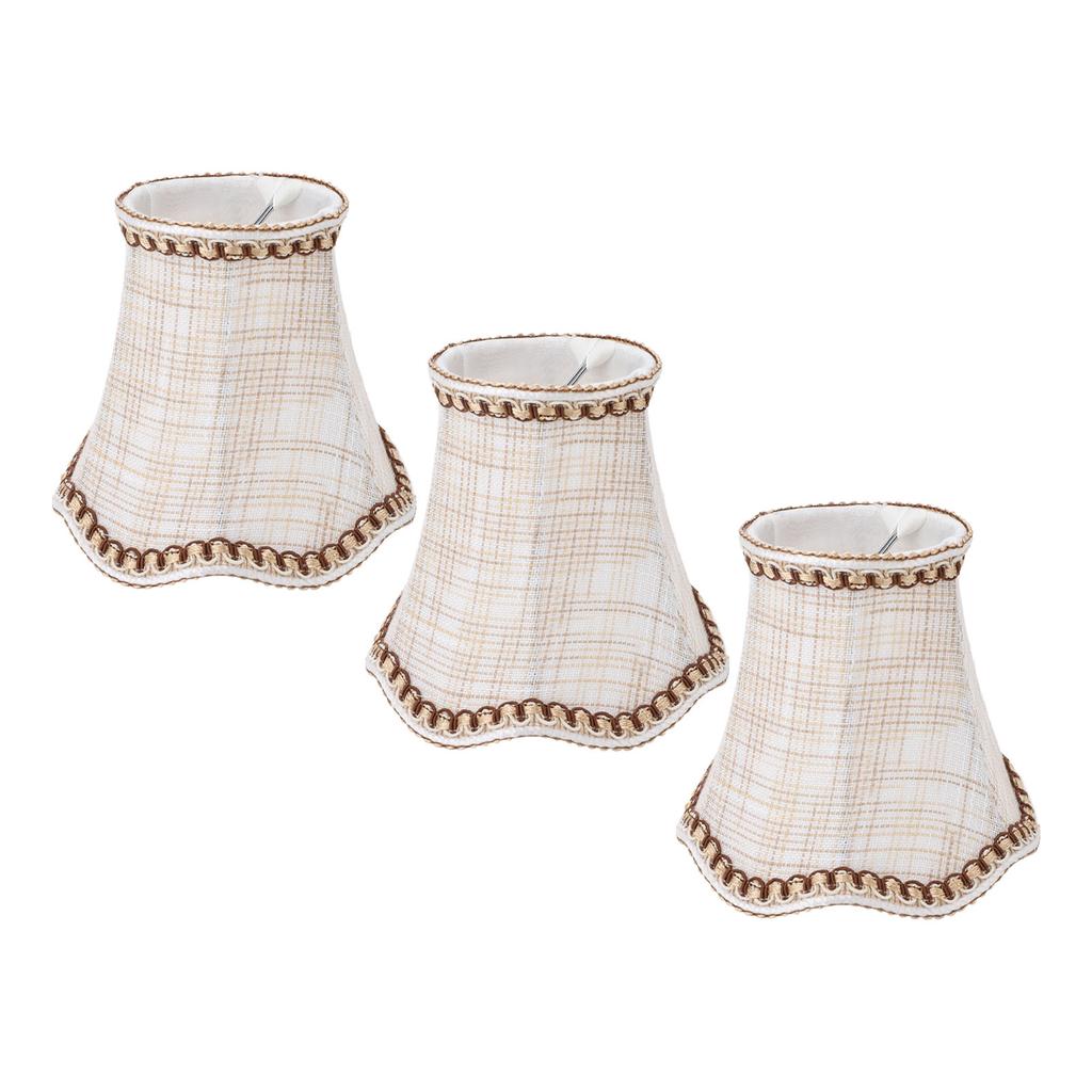 3pcs Lampshade Modern Minimalist Clip On Type Cloth Lamp Shade for E14 Bulb Candle Chandelier