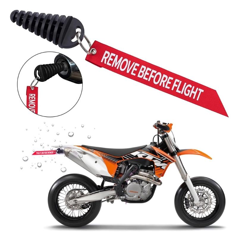 Muffler Exhaust Wash Plug 0.6"-1.5" Wash Plug with Keychain for Motorcycles Dirt Bike 2 Stroke Exhaust Silencers