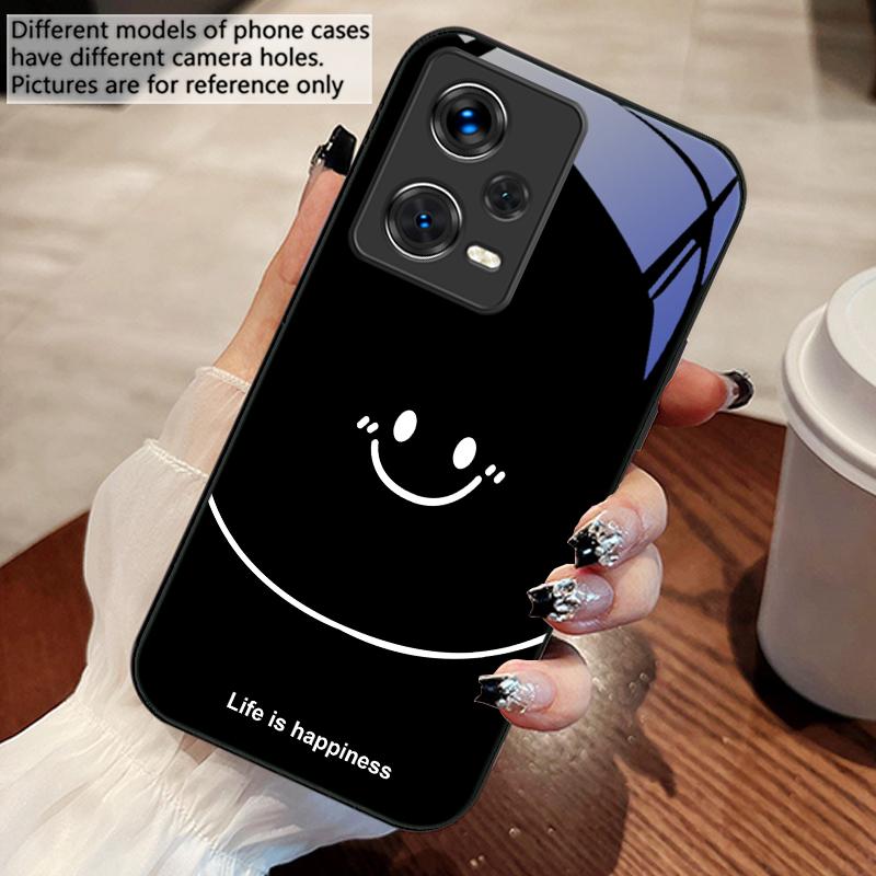 Life is about being happy For Redmi Note 10 10T 11 12 13 14 11T 11S 12 14 Pro Plus A4 14C A3 A3x K40 Gaming Tempered Phone Case