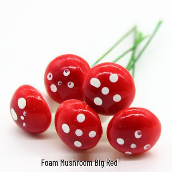 Colorful Foam Mushroom Bonsai Ornaments - Small Potted Plant Accessories for Micro Landscapes