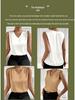 Versatile Faux Silk High-Elastic Solid Color Women's Tank Top