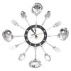 Modern Design Sliver Cutlery Kitchen Utensil Wall Clock for Decor
