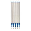 3/20 PCS 11.4cm Threaded Rotary Metal Pen Refills Blue/black/red Ballpoint Pen Rod Signing Pen Refill Office School Stationery
