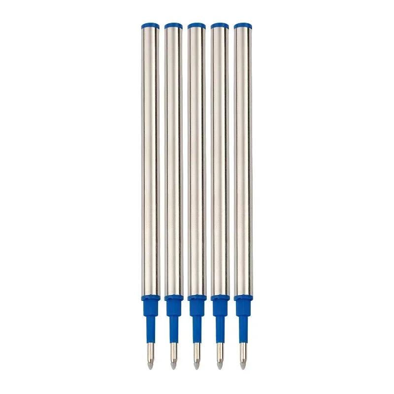 3/20 PCS 11.4cm Threaded Rotary Metal Pen Refills Blue/black/red Ballpoint Pen Rod Signing Pen Refill Office School Stationery