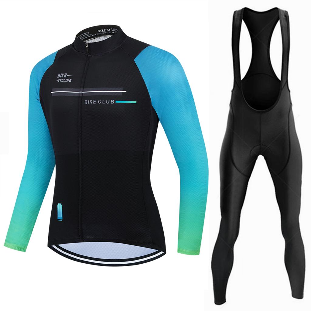 Cycling Jersey Set Men Bike Tops Autumn Long Sleeve Clothing Ciclismo MTB Bicycle Clothes Summer Outdoor Cycling Set