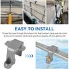Boat Bumper Hanger Clips for Square Pontoon Rails, Set of 4Pcs Tool-Free Line Guides for Docking and Mooring Use by Boaters