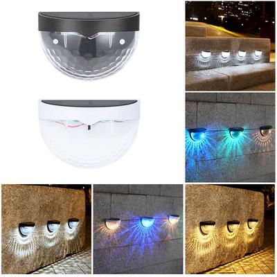 LED Solar Fence Lights Outdoor Waterproof Wall Lights Corrugated Lights For Fence Terrace Garden Path Decorative Lights