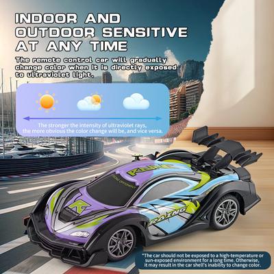 Photosensitive Color-Changing Rc Racing Cars Drift Car 2.4G Remote Control Car Children's Radio Control Vehicles Model Toys Kids
