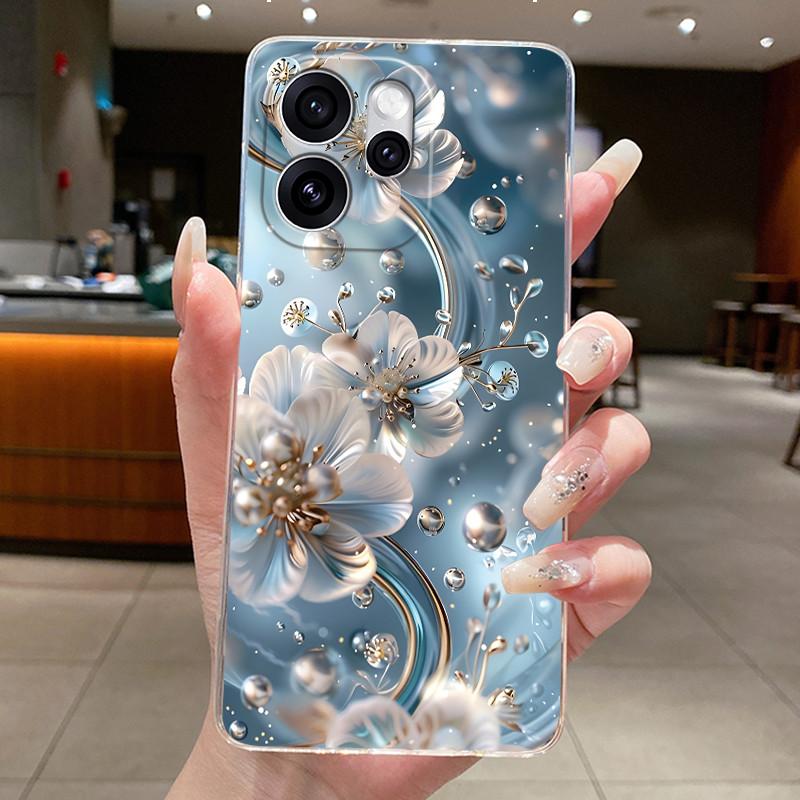 For OPPO Reno 15F 5G Case CPH2801 Clear Fashion Butterfly Flower Soft TPU Silicone Cover For OPPO Reno15 F Reno 15 FS Phone Case