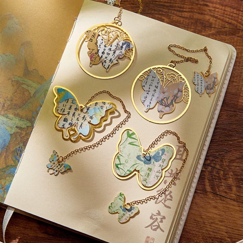 

Закладка-бабочка из металла своими руками, держатель для страниц книги в китайском стиле в виде бабочки, канцелярские принадлежности style 1