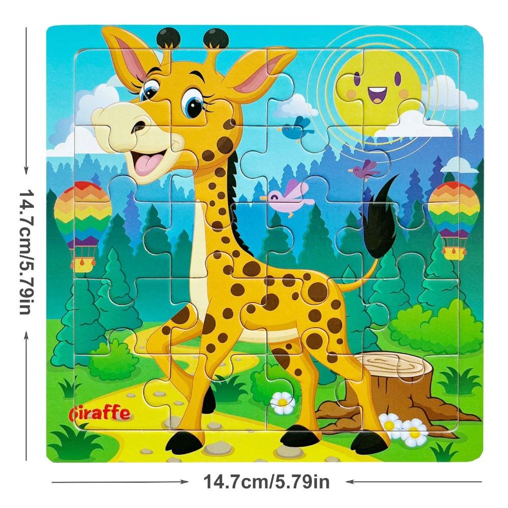 1ks 14,7cm/5,79in Drevené puzzle Dopravné vozidlo Morský živočích Štýl Puzzle Hra Vzdelávacia hračka pre deti