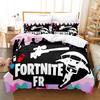 Set Biancheria da Letto Fortnite Copripiumino Gioco Federa 3D Cartone Animato Anime Biancheria da Letto Decorazione Camera da Letto Copripiumino Completo Biancheria da Letto Regalo
