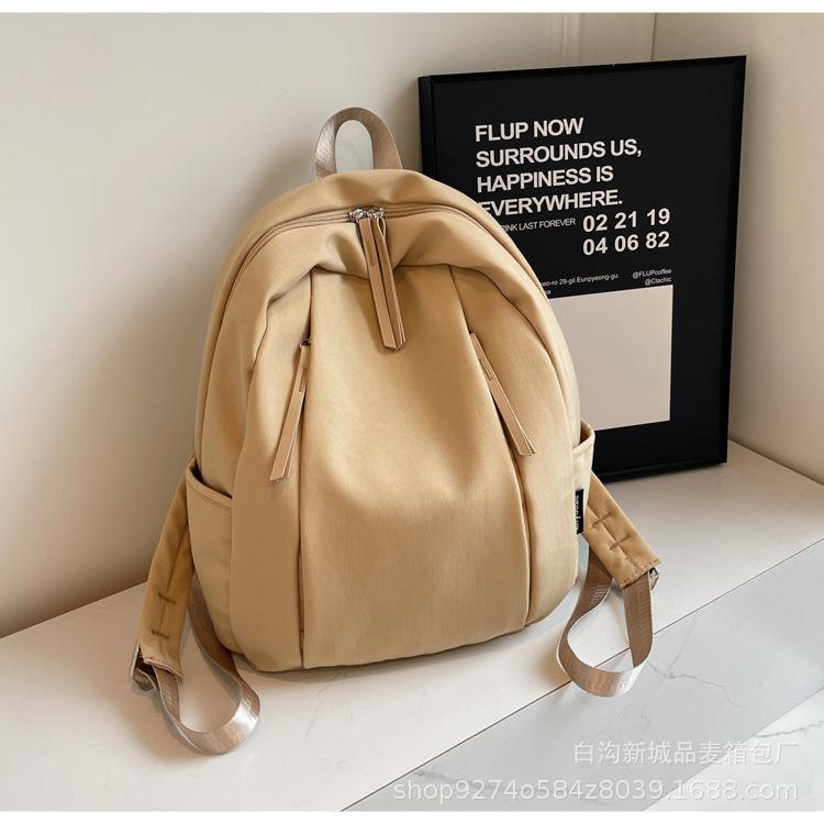 2025 New School Bag Boys High School Students College Students Junior High School Students Simple Backpack Fashion Backpack Women's Large Capacity