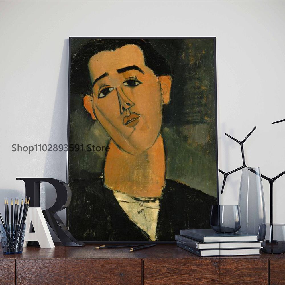 1pc Modern Amedeo Modigliani Painting  Poster Paper Print Home Bedroom Entrance Bar Cafe Art Painting Decoration