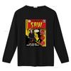 Comic Book Cover Saw T Shirt Horror Movie Inspired with Spine Tingling Design vintage Washed Versatile Slightly Comfortable