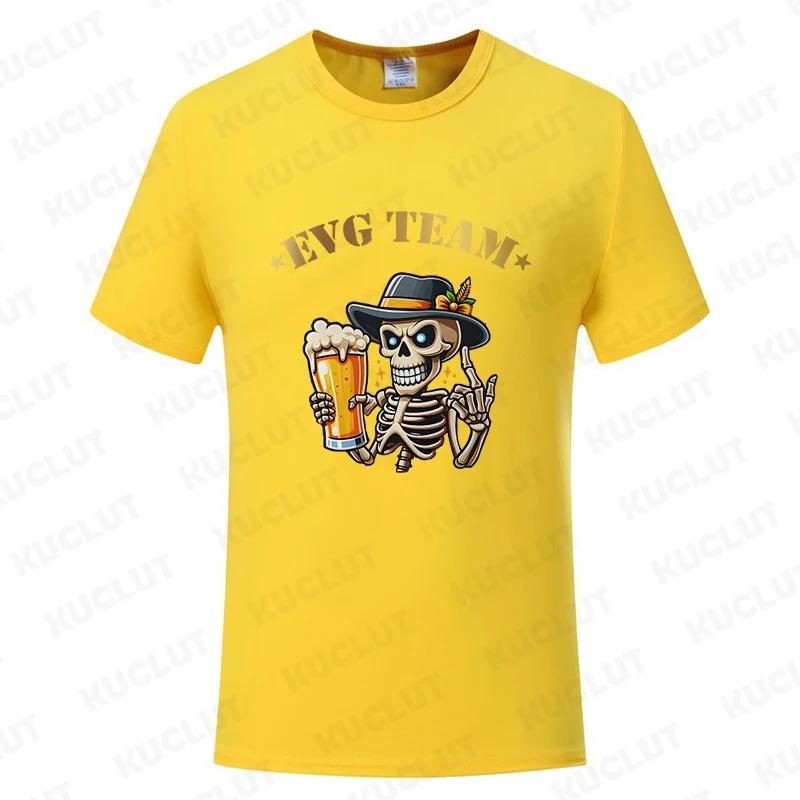 French Men's T Shirt Evg Futur Marié Team Groom Squad Shirt Wedding Best Man Tshirt Funny Single Farewell Bachelor Party Tees