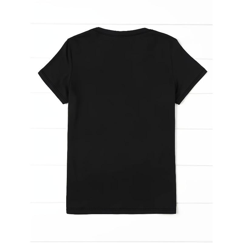 Europäische Größe Europäische Größe Damen Lässiges Leopardendruck-Schleifen-T-Shirt - Kurzarm, Rundhalsausschnitt, Frühling/Sommer Oberteil