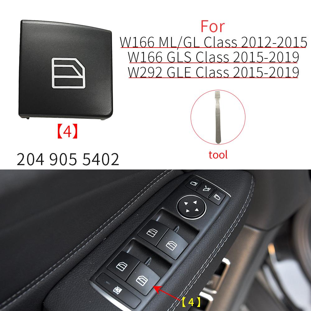 For Mercedes W166 W292 Car Power Window Switch Button Cover Cap For Benz ML GL GLE GLS Class 2012- ML300 GL350 GLE400 GLS450