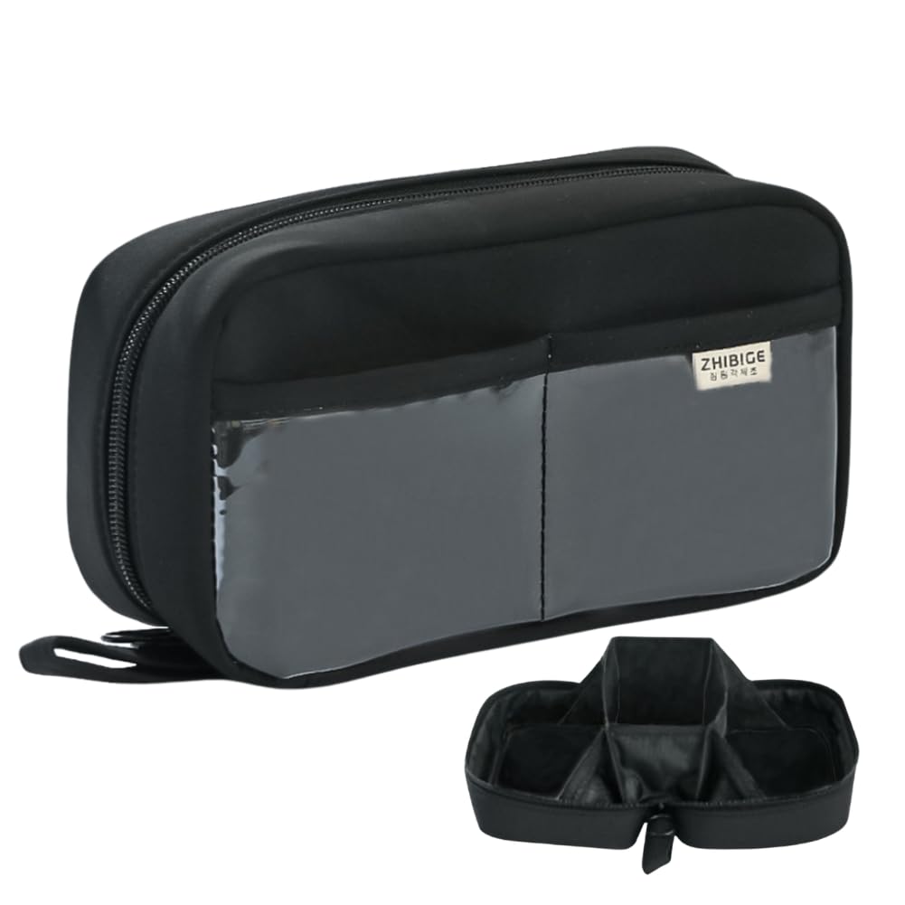 

Хранение и переноска канцелярских принадлежностей Карандаш Широкий Большой Простой Идеально подходит для студентов и детей Кейс, Кейс, Открытие, Вместимость, Чехол, Многофункциональный, Дизайн, чёрный