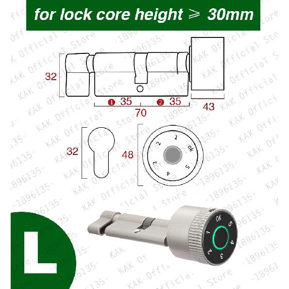 KAK Tuya APP Fingerprint Cylinder Smart Door Lock Electronic Digital Password Code Lock Keyless Remote Control Lock Hardware